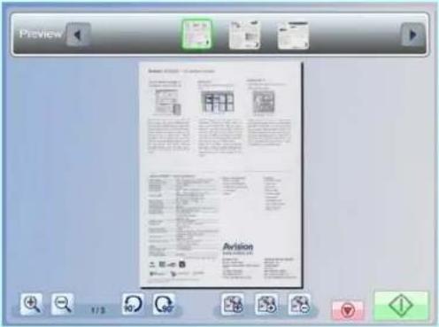 AVISION SC8800 - Options on the Preview screen - 7