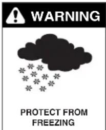 WARNING PROTECT FROM FREEZING
