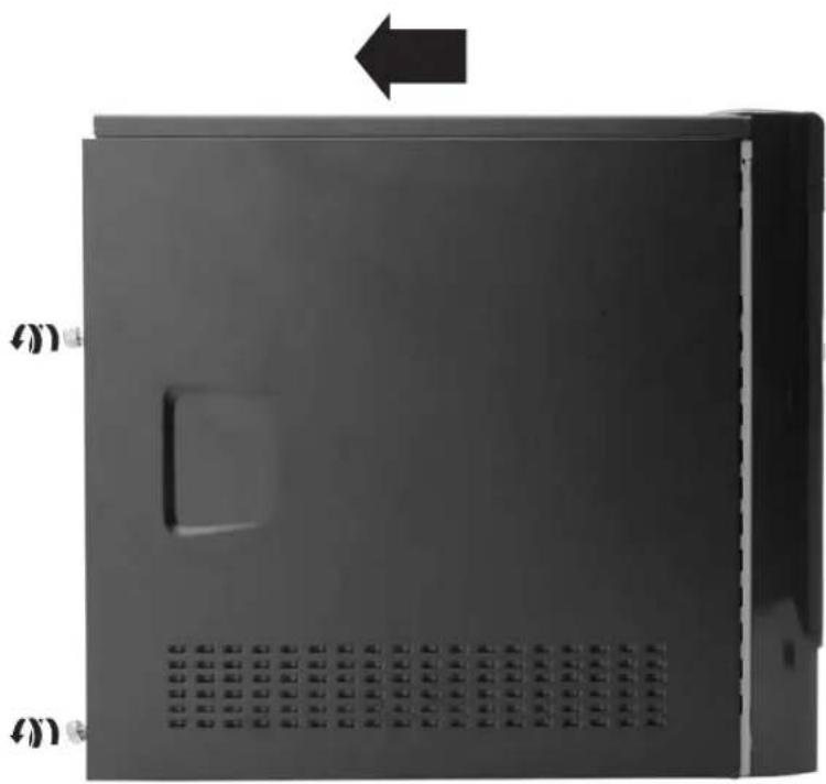 eMachines T2240 - To remove the side panel: - 1