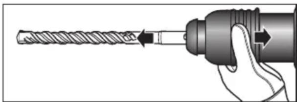 Tryton TMM10034 - ■ Installation of the drilling chuck with a toothed ring (Fig. C) - 2