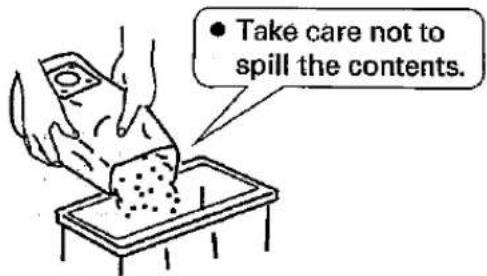 • Take care not to spill the contents.