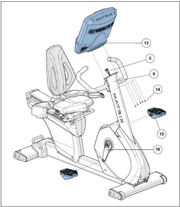 MATRIX H7XE - RECUMBENT ASSEMBLY STEP 6 - 1
