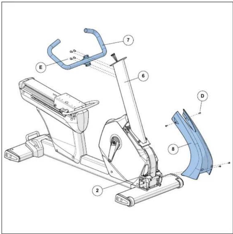 MATRIX H7XE - RECUMBENT ASSEMBLY STEP 3 - 2