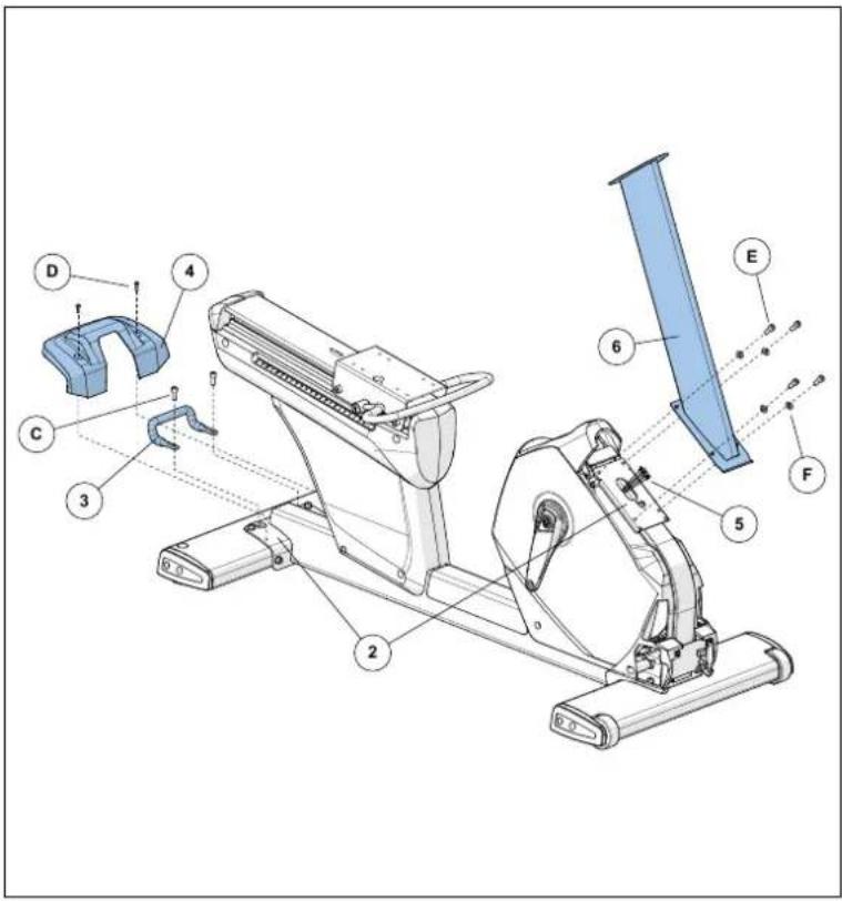MATRIX H7XE - RECUMBENT ASSEMBLY STEP 2 - 1