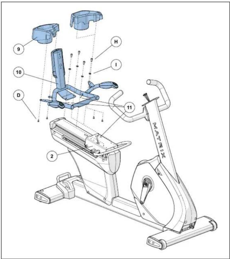 MATRIX H7XE - RECUMBENT ASSEMBLY STEP 4 - 1