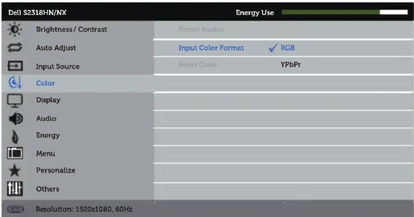 DELL S2318H - Preset Modes W - 3