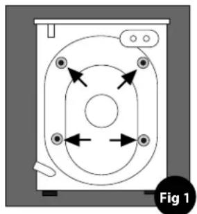 Splendide WD2100XCP - Removing the transit screws - 2