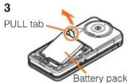 SHARP Aquos Shot SH008 - Removing the Battery Pack - 2