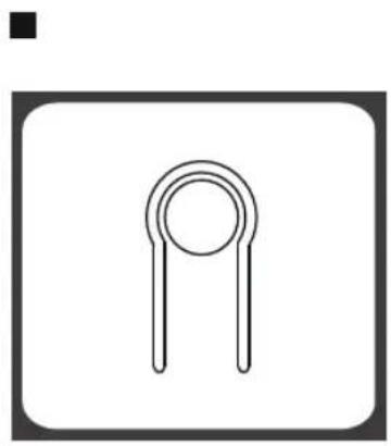 Simple line drawing of a two-pin electronic component (no text or symbols)