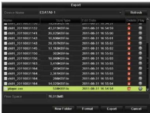 Hikvision DS-9616NI-RT - Check backup result. - 2