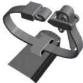 Underwater Kinetics Blue Tang Titanium - QUICK RELEASE KNIFE STRAPS - 1