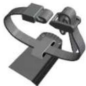 Underwater Kinetics Blue Tang Titanium - QUICK RELEASE KNIFE STRAPS - 1