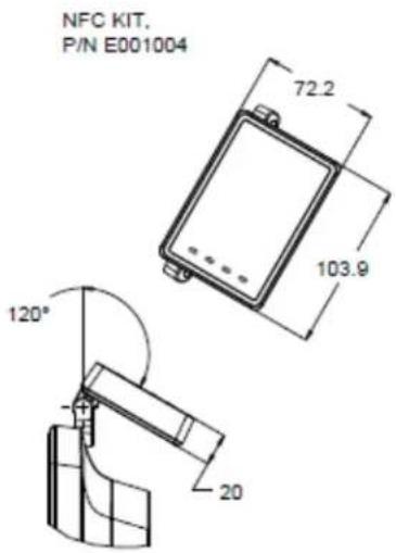 NFC KIT. P/N E001004 72.2 103.9 120° 20