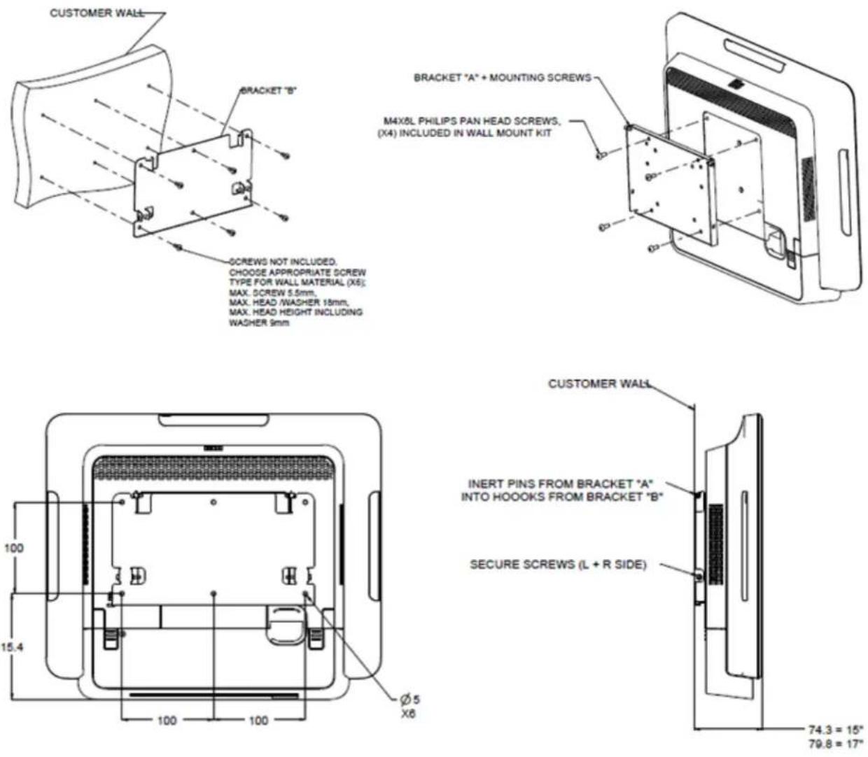 ELO E547463 - WALL MOUNT allocation on X-Series - 1