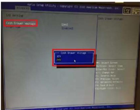 AVG Setup Utility - Copyright (CI) 2013 American Microsystems, Inc. LVG Setting Cash Grower Voltage [24V] (Download) Cash Grower Voltage 12V 24V Wt Select Screen Configuration Setup Item Enter/Off Class Load ACU Change Opt Ftl General Help Wt Preview Tools Ftl Default Defaults Ftl Save & Back ESC/Right Options Help