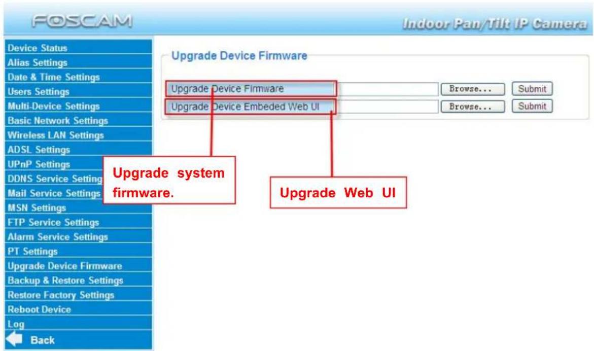 FOSCAM FI8910E - Upgrade Device Firmware - 1