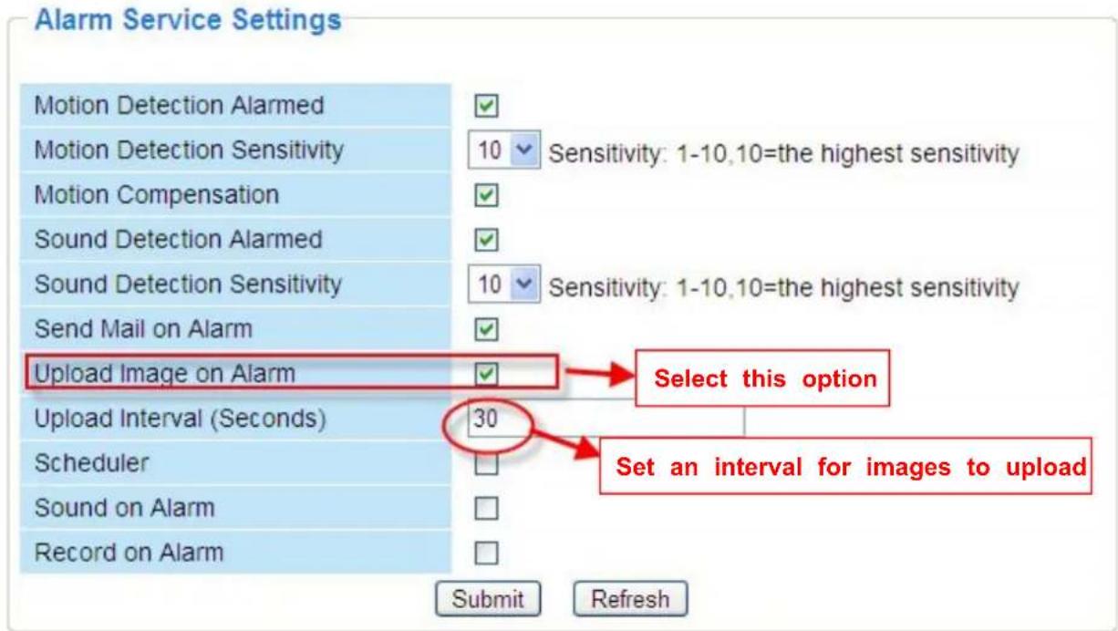 FOSCAM FI8910E - Alarm Service Settings - 4