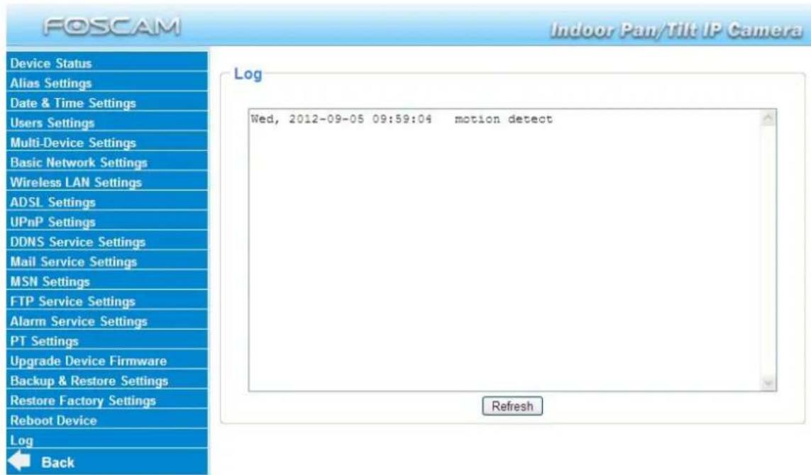 FOSCAM FI8910E - Log - 1