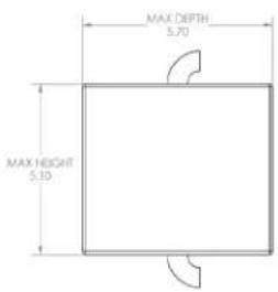 MAX DEPTH 5.70 MAX HEIGHT 5.10