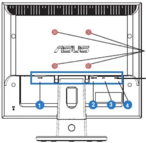 ASUS VB199T-P - Rear of the LCD monitor - 1