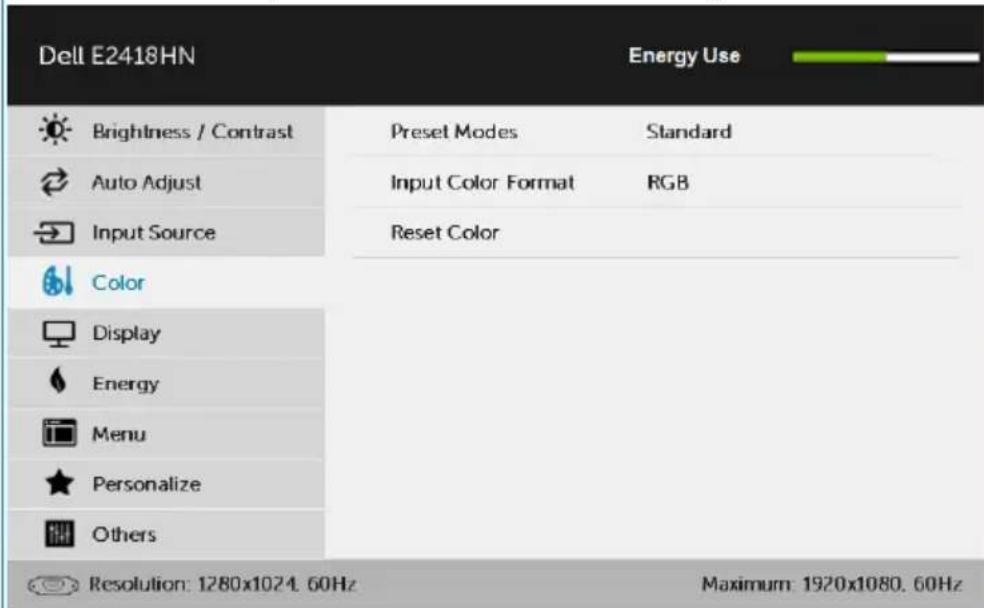DELL E2418HN - Main Menu - 11