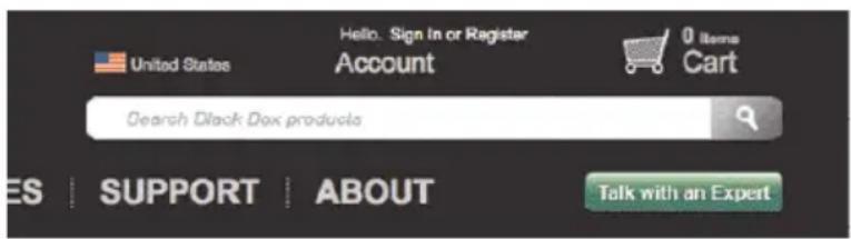 Hello: Sign In or Register Account 0 items Cart Search Black Dox products ES | SUPPORT | ABOUT Talk with an Expert