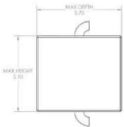 MAX DEPTH 5.70 MAX HEIGHT 5.10