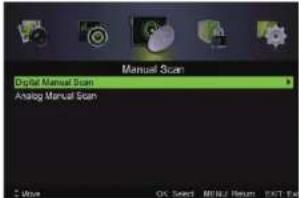 Manual Scan Digital Manual Scan Analog Manual Scan OK Select MENU/2 Run EXT Env
