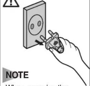 NOTE When removed the