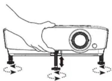 BENQ MH535A - Adjusting the projection angle - 1