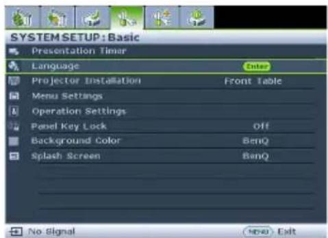 BENQ MH535A - Using the menus - 3