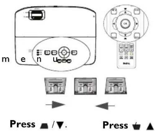 BENQ MH535A - Correcting keystone - 1