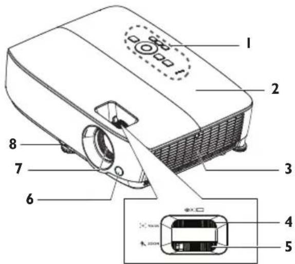 BENQ MH535A - Projector exterior view - 1