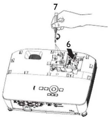 BENQ MH535A - Replacing the lamp (FOR SERVICE PERSONNEL ONLY) - 8