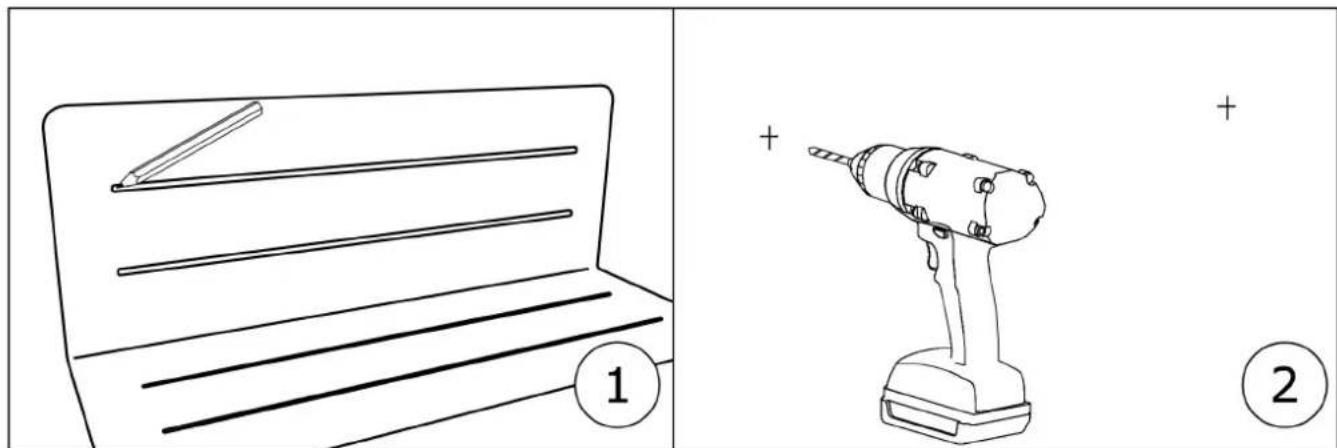 Diagram showing two methods: sketching a tool on a laptop and electric drill with positive charge indicators.