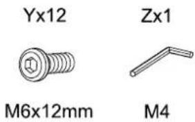Yx12 M6x12mm Zx1 M4