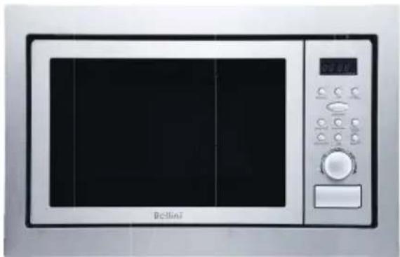 Front view of a black microwave oven with control panel and display (no visible text or symbols)
