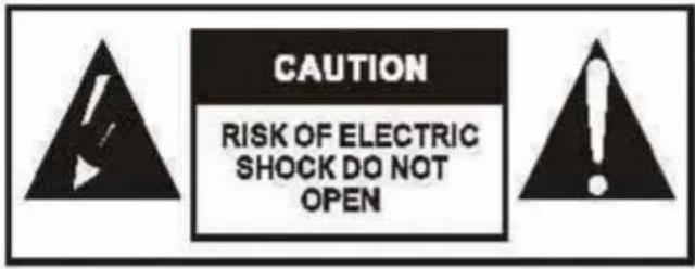 CAUTION RISK OF ELECTRIC SHOCK DO NOT OPEN