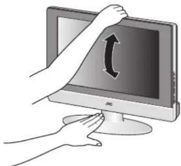 JVC LT-26C31BJE - ■ Tilt the TV up and down: - 1
