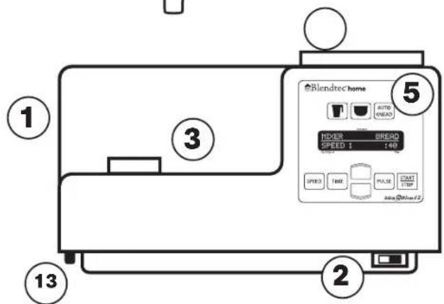 BLENDTEC Mix 'n Blend - Component Overview - Diagram - 8