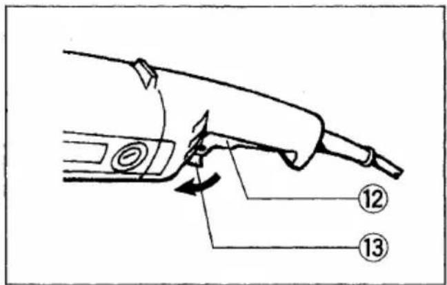 Diagram of a car's electrical plug with numbered parts and directional arrow indicating motion