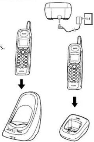 UNIDEN DXI 5586-3 - Connect the Main Base and Charging Cradle, and Charge the Handsets - 3
