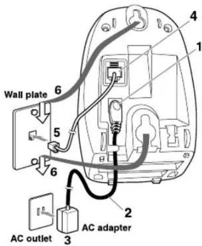 Wall plate 6 5 6 2 AC adapter 3 AC outlet