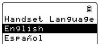 Handset Language English Español