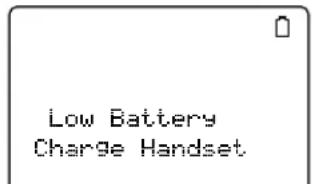 Low Battery Charge Handset