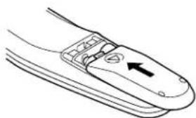 CANON LV-7555 - Remote Control Batteries Installation - 3