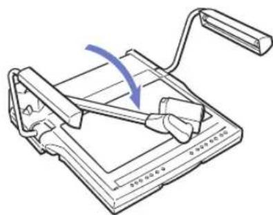 Technical diagram of a paper cutter tool with Chinese annotation indicating rotation direction