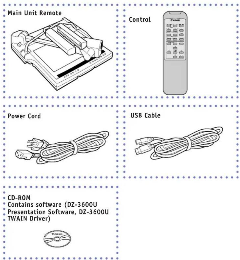 CANON DZ3600U - Packing List - 1