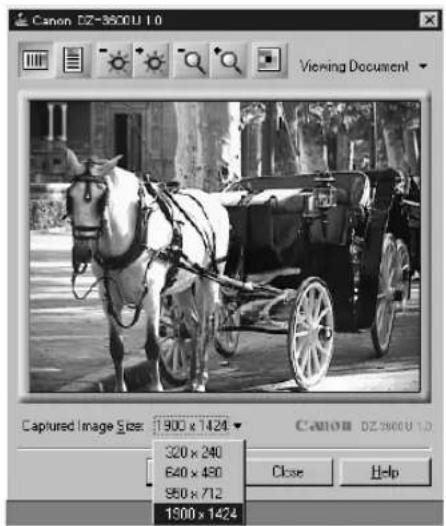 Canon DX-3500U 1.0 Viewing Document Captured Image Size: 1900 x 1424 Canon DX-3500U 1.0 320 x 240 640 x 430 950 x 712 1900 x 1424 Close Help