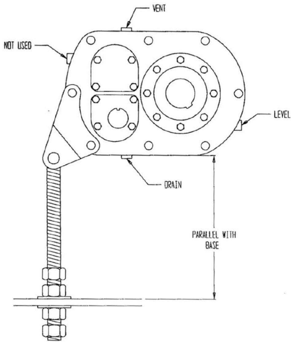 VENT NOT USED LEVEL DRAIN PARALLEL WITH BASE